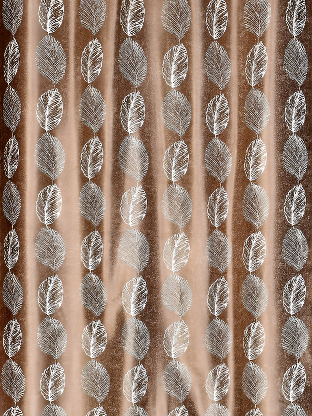 

Galaxy Home Decor Brown Floral Room Darkening Long Door Curtain
