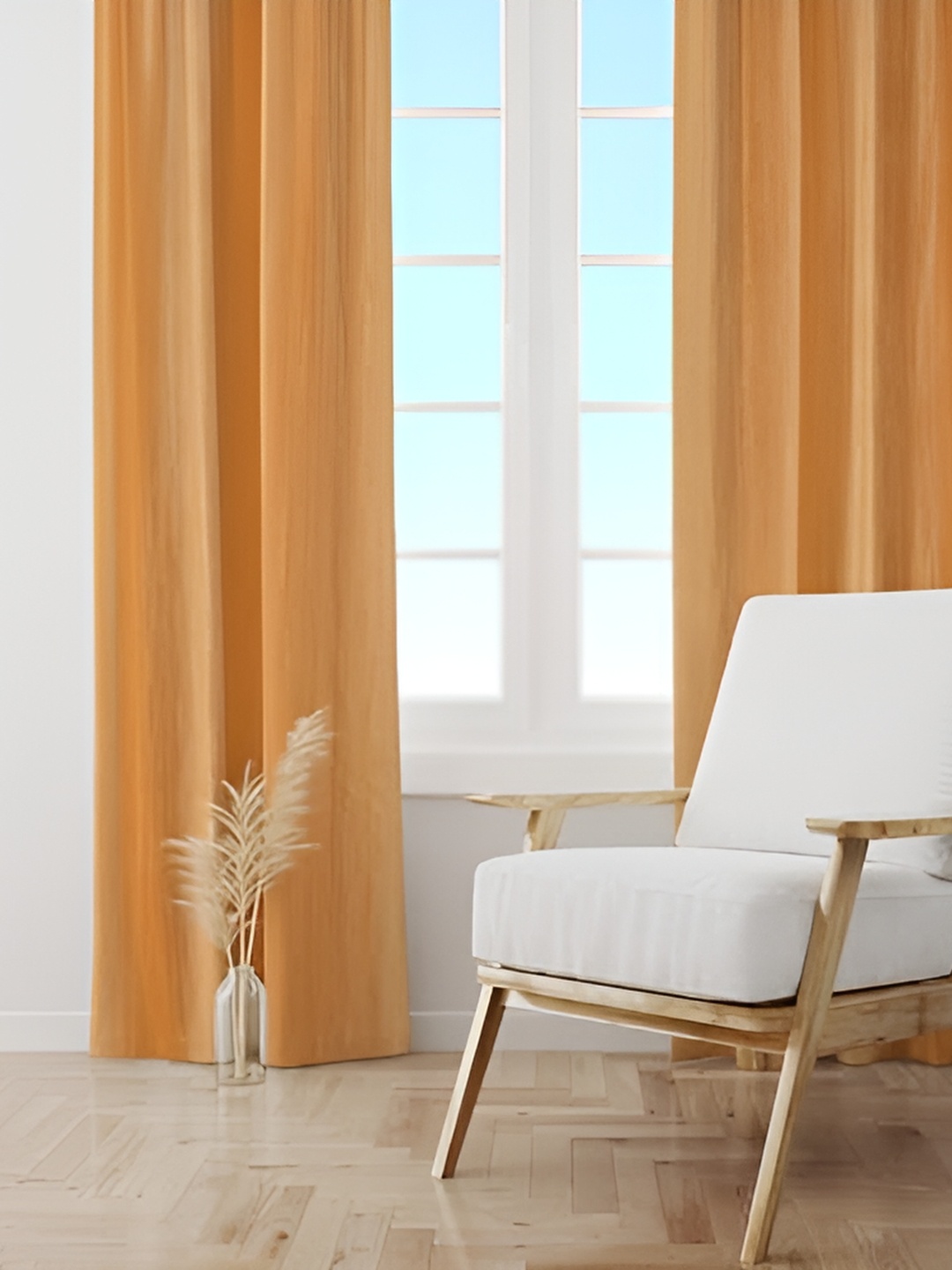 

Galaxy Home Decor Gold-Toned Floral Room Darkening Window Curtain