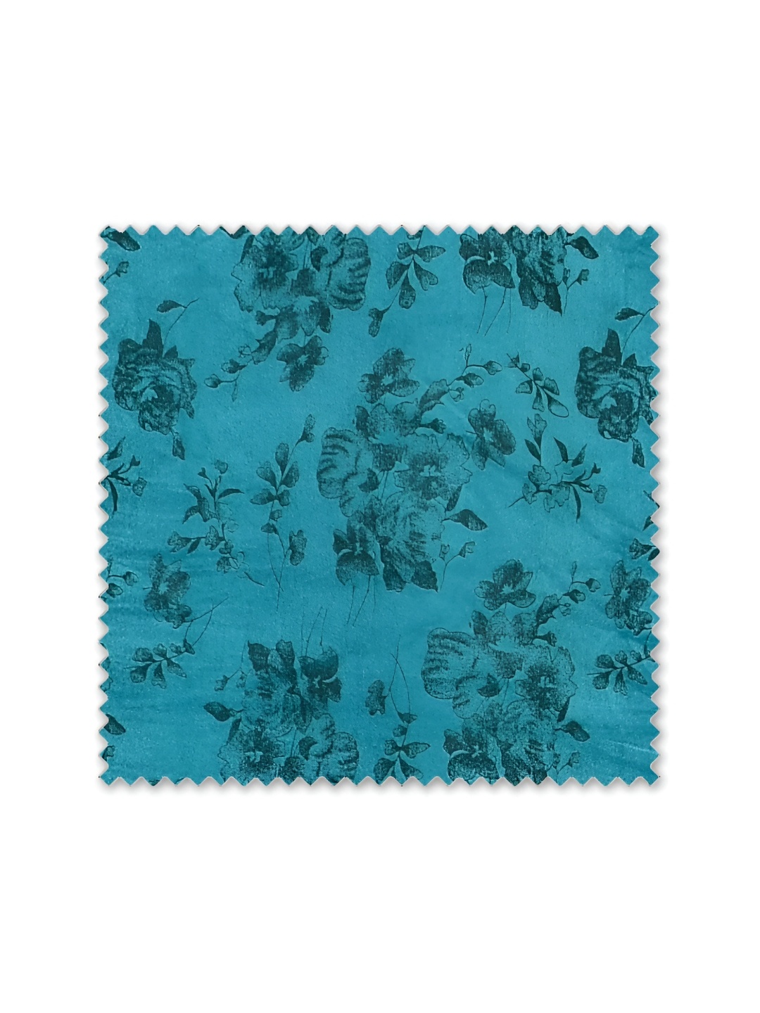 

Galaxy Home Decor Turquoise Blue 2 Pcs Floral Room Darkening Window Curtains