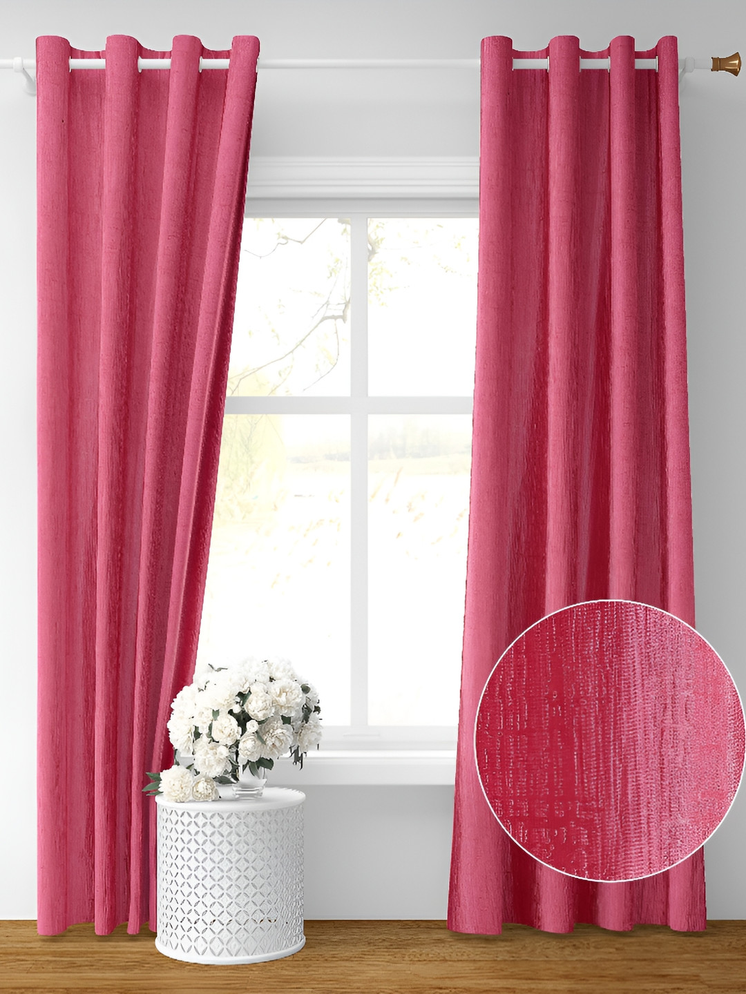 

Galaxy Home Decor Pink Room Darkening Window Curtain