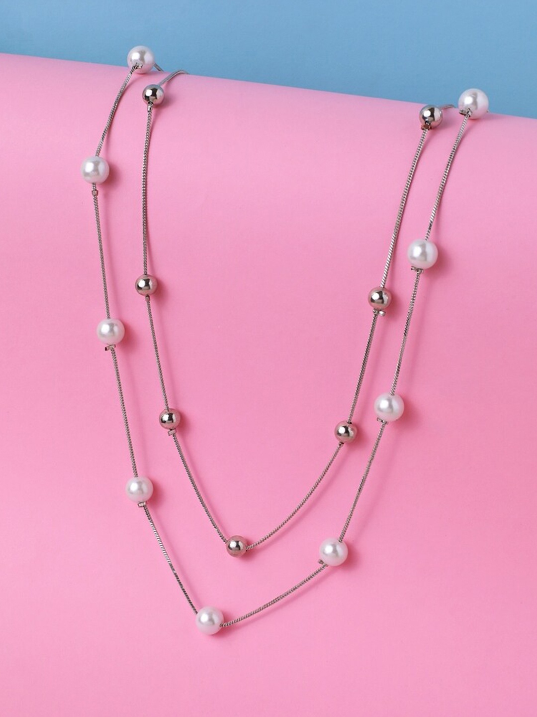 

Cierra Silver-Plated Layered Pearl Necklace