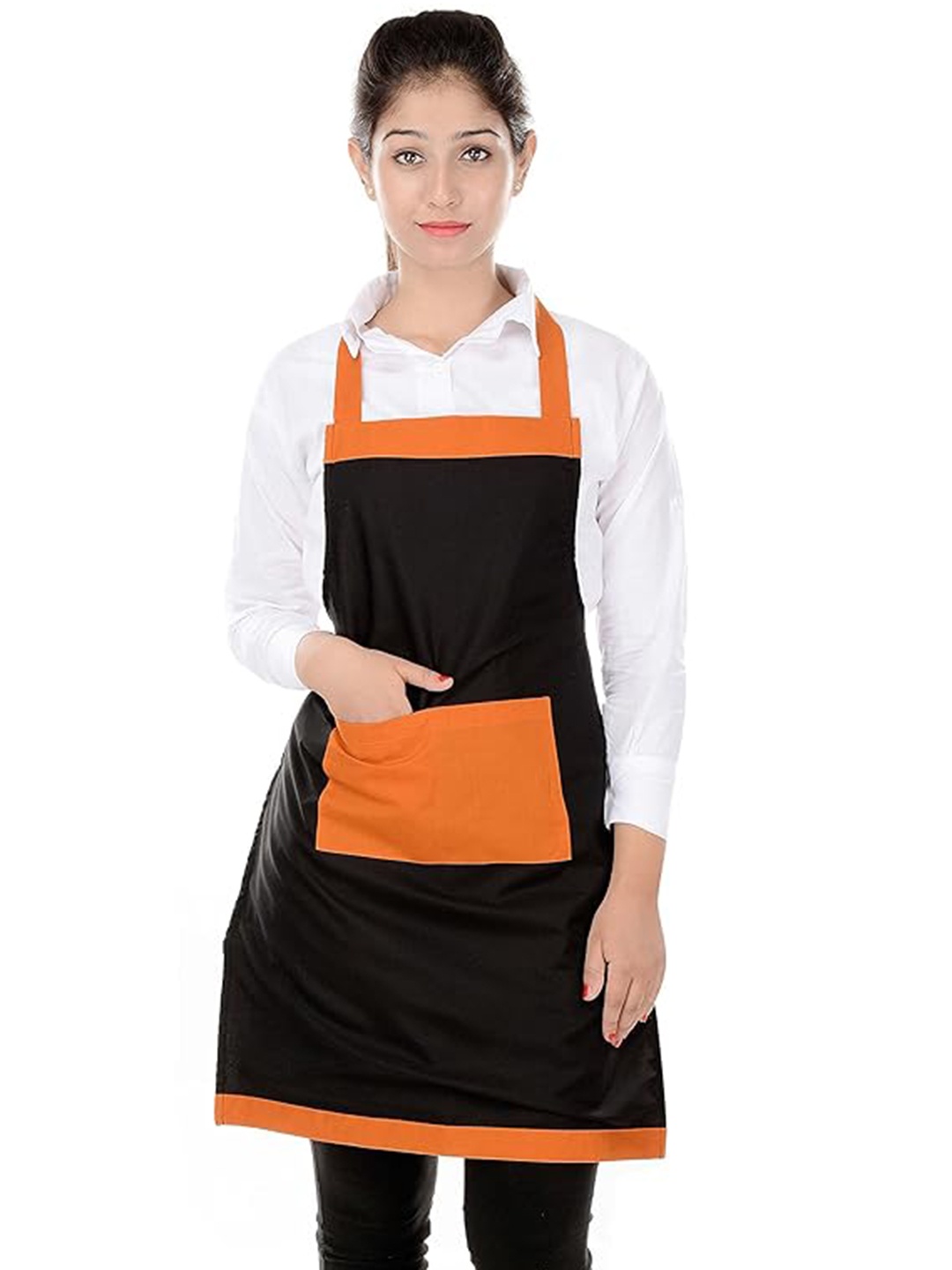 

SWITCHON Colourblocked Waterproof Apron, Black