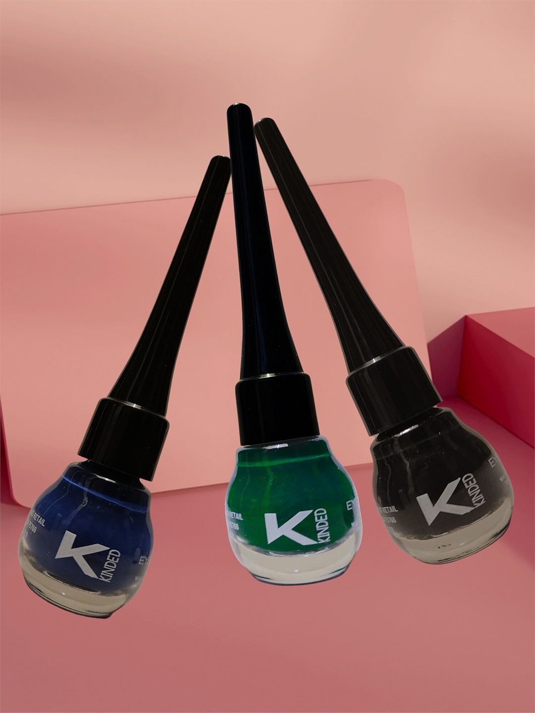 

KINDED Set of 3 Waterproof & Long Lasting Matte Liquid Eye Liner - 5 ml each, Green