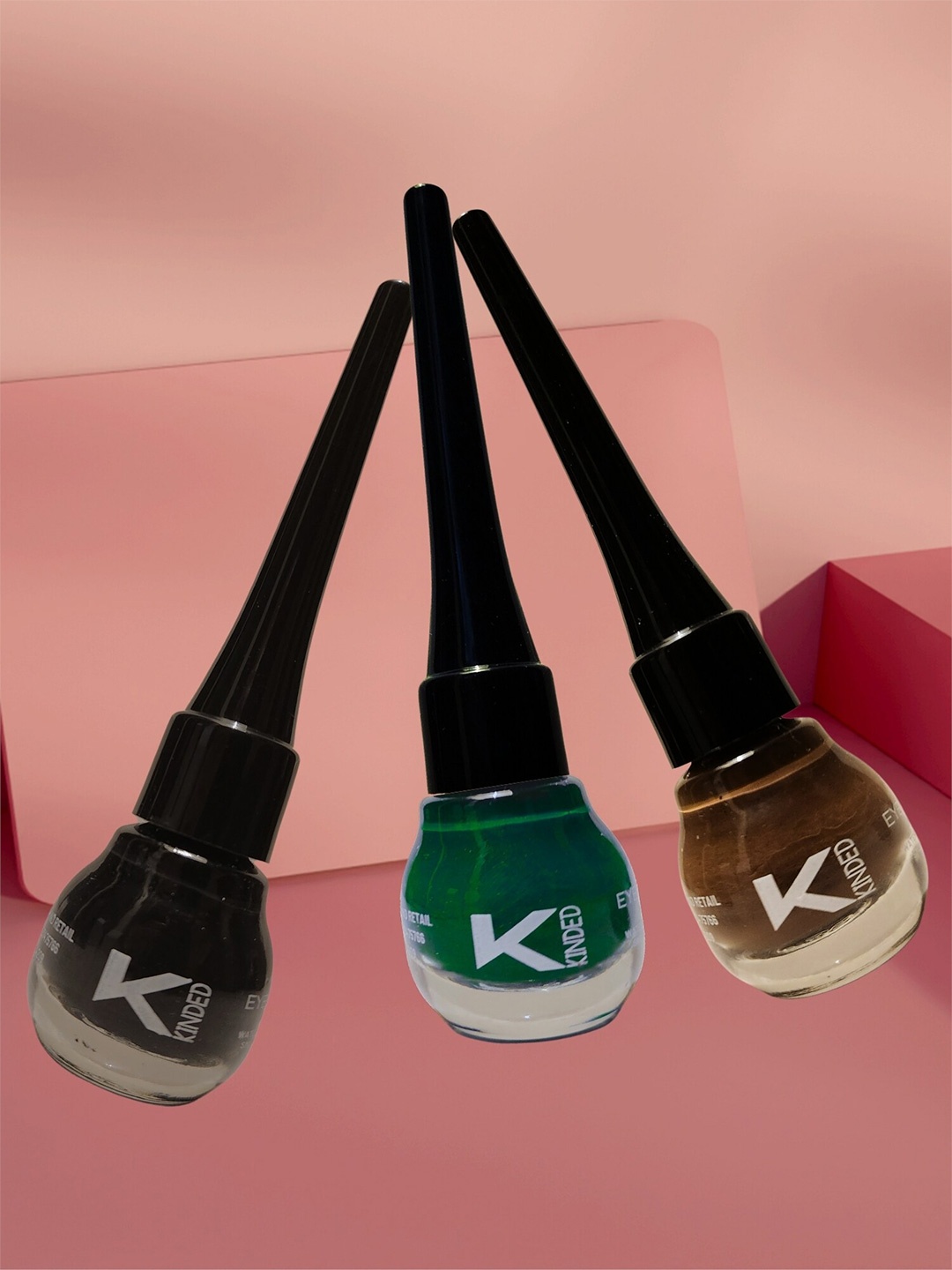 

KINDED Set of 3 Waterproof & Long Lasting Matte Liquid Eye Liner - 5 ml each, Green