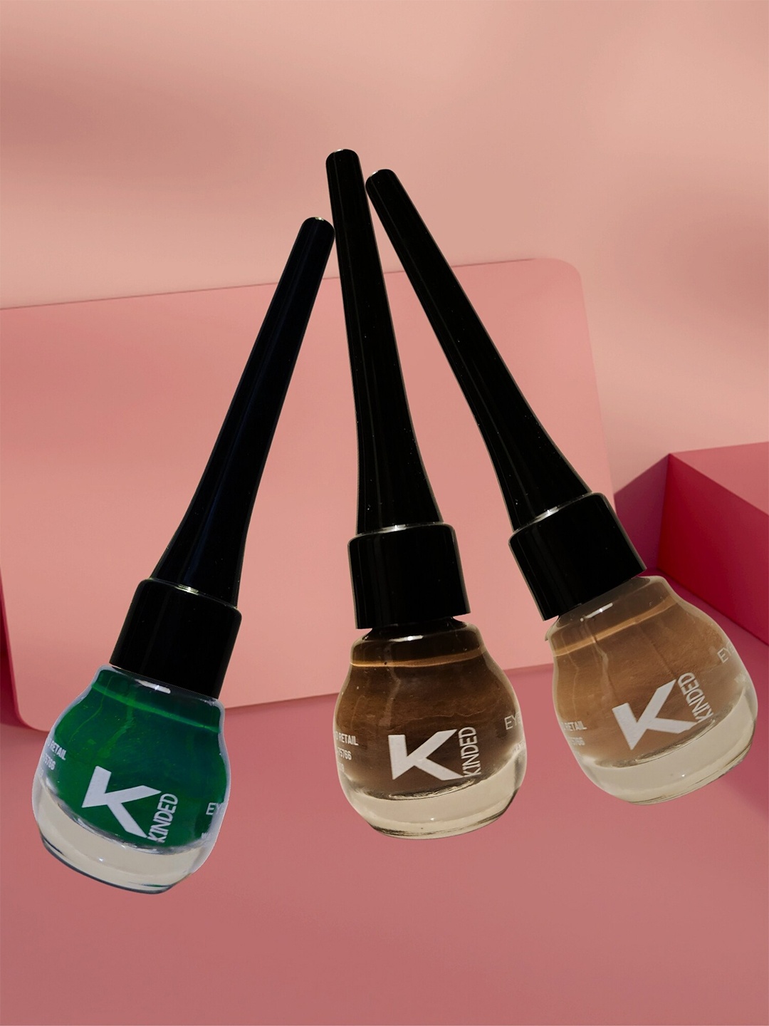 

KINDED Set of 3 Waterproof & Long Lasting Matte Liquid Eye Liner - 5 ml each, Green