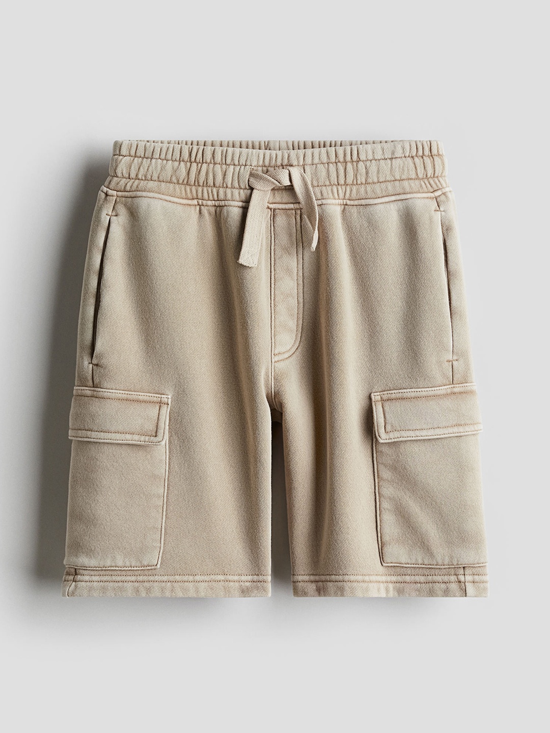

H&M Boys Washed-Look Cargo Sweatshorts, Beige
