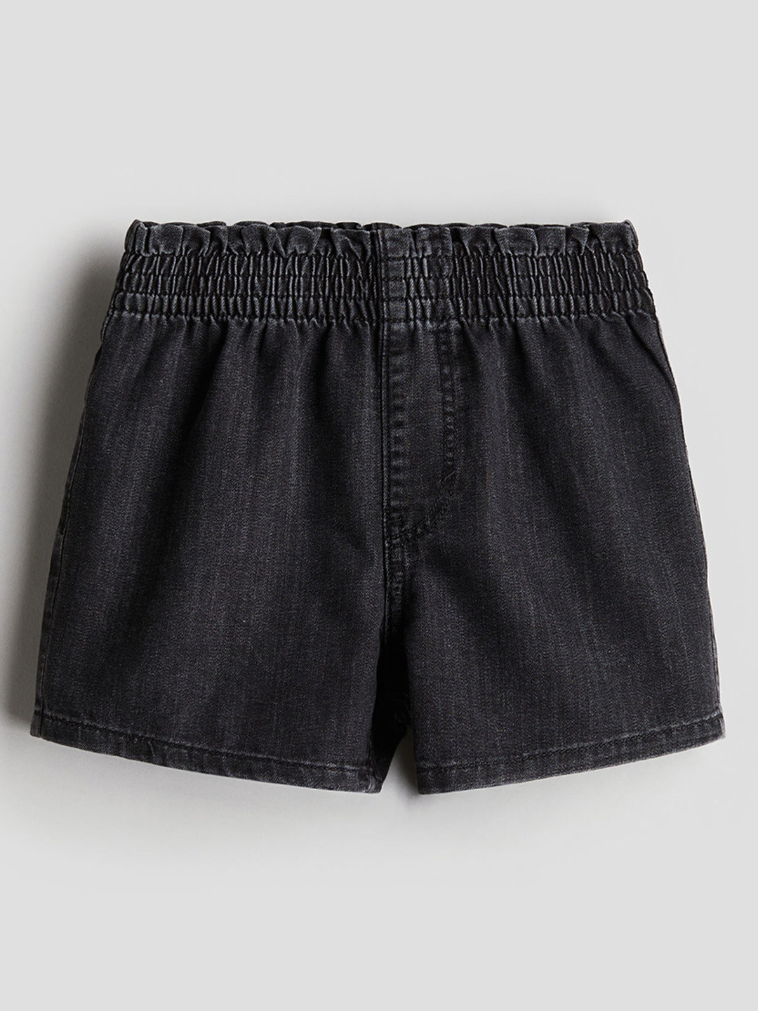 

H&M Girls Loose Fit Denim Shorts, Black