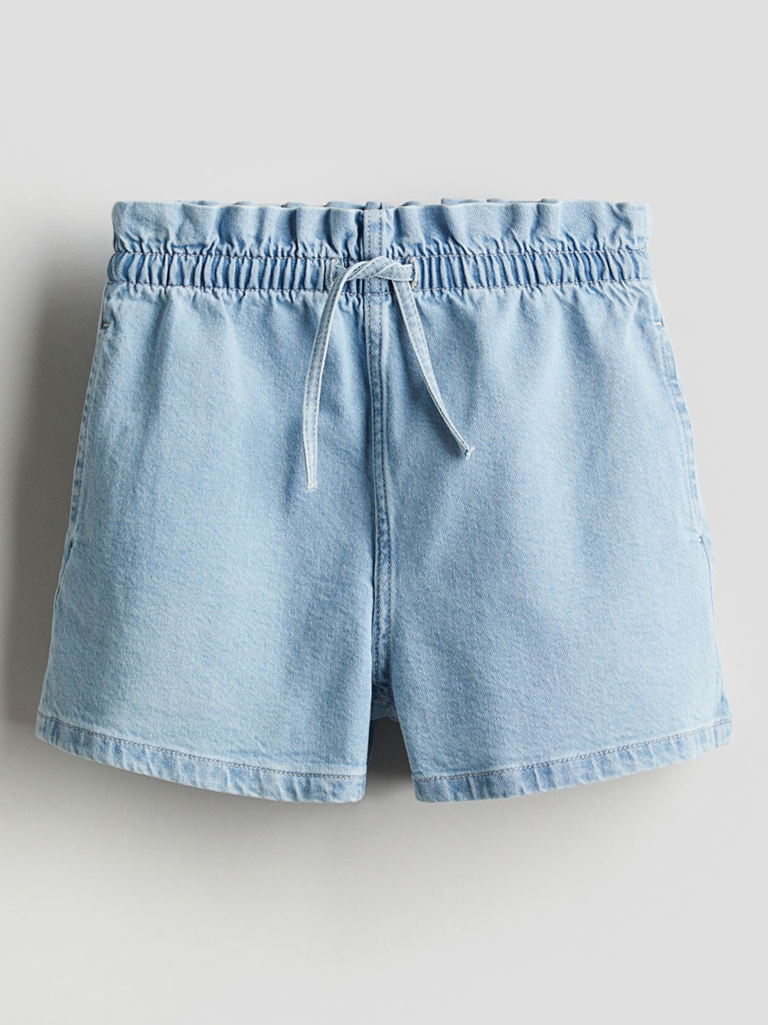 

H&M Girls Denim Paper Bag Shorts, Blue