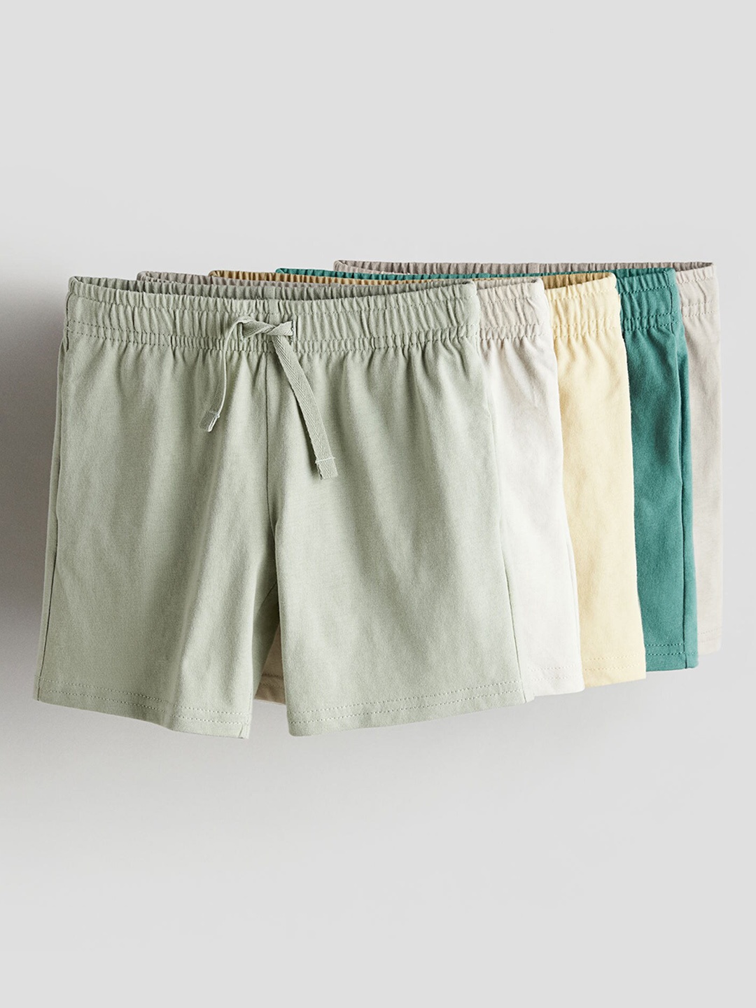 

H&M Boys 5-Pack Cotton Jersey Shorts, Green