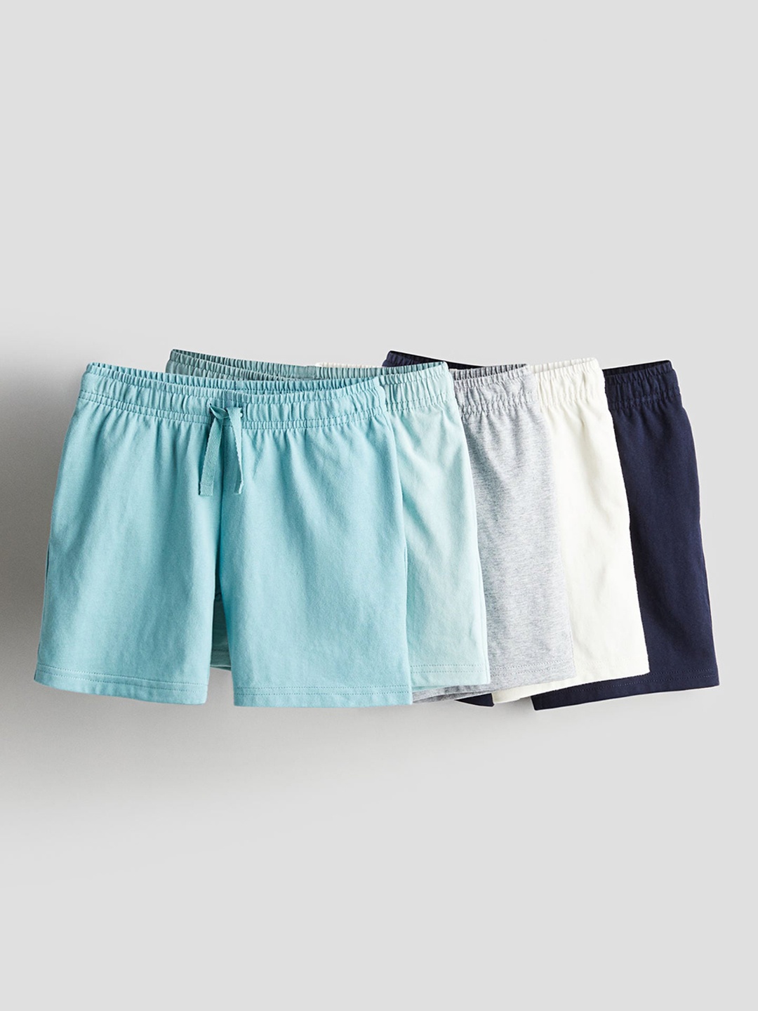 

H&M Boys 5-Pack Cotton Jersey Shorts, Turquoise blue