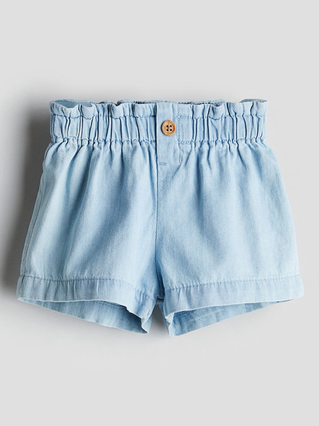 

H&M Girls Pure Cotton Paper Bag Shorts, Blue