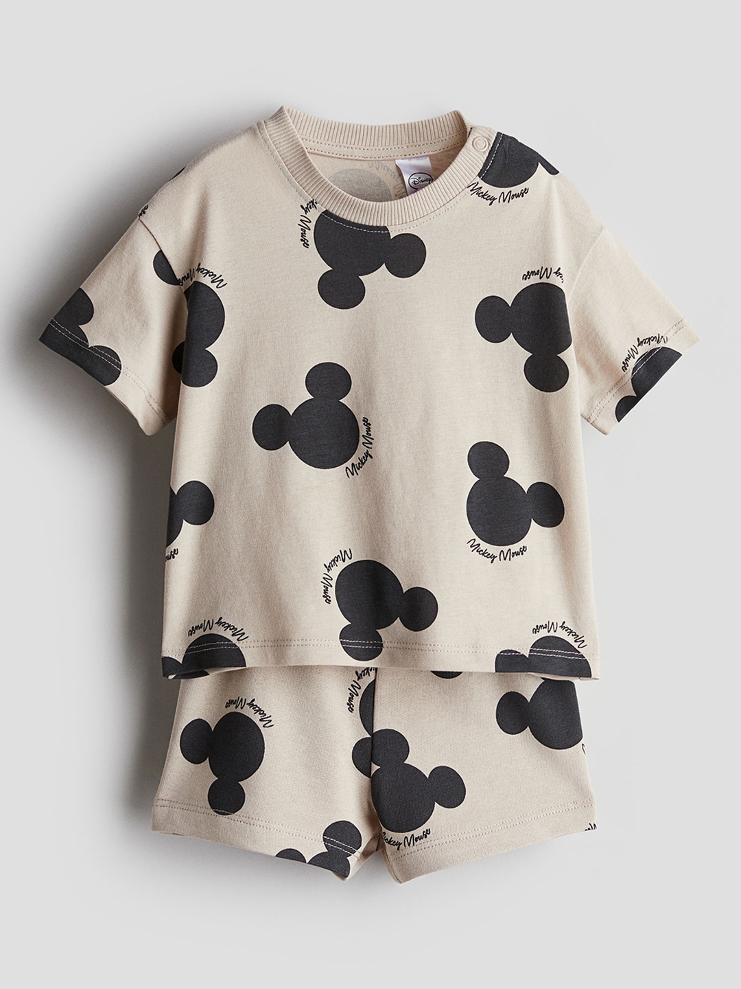 

H&M Boys Pure Cotton 2-Piece Printed Set, Beige