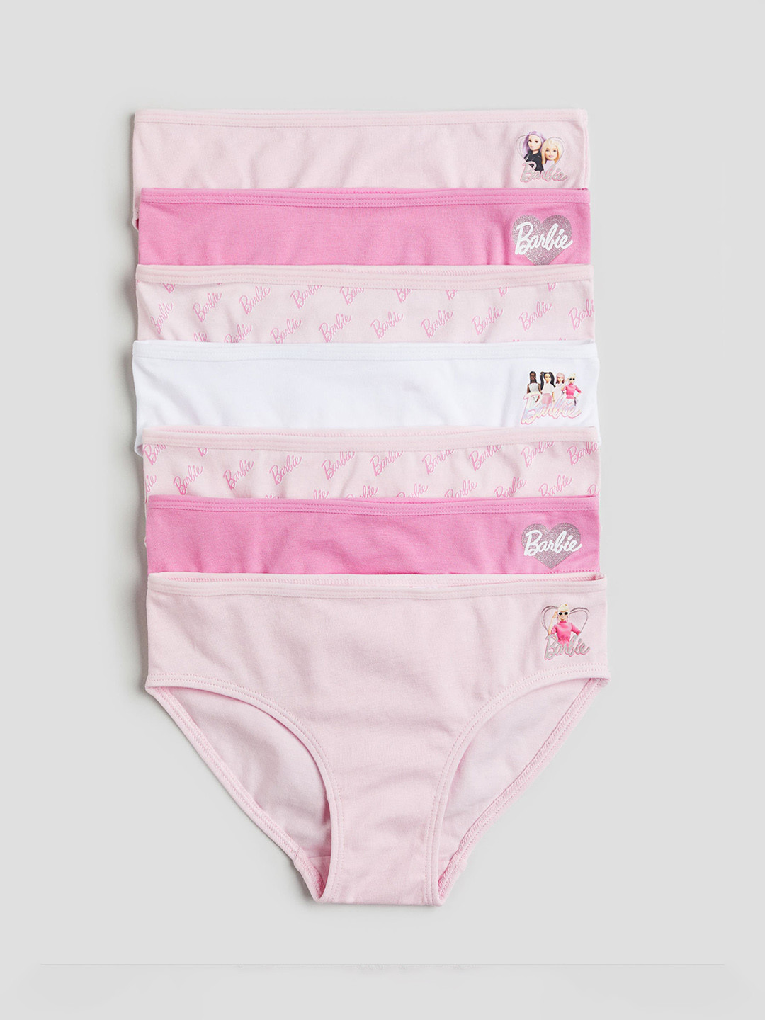

H&M Girls 7-Pack Cotton Briefs, Pink