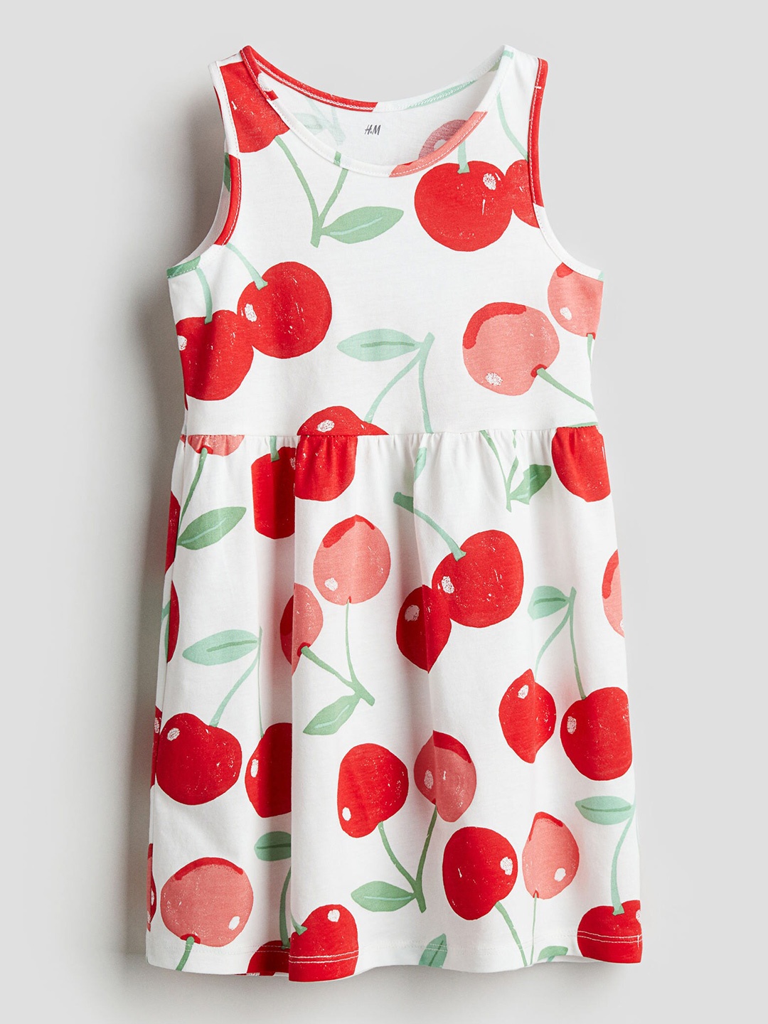 

H&M Girls Patterned Cotton Dress, White