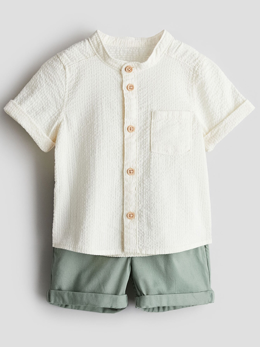 

H&M Boys 2-Piece Cotton Set, Green