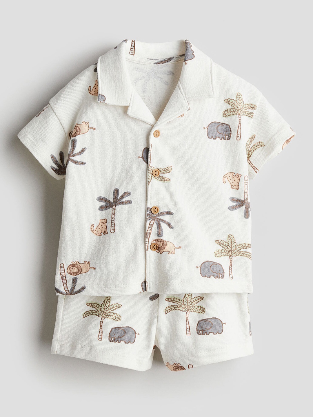 

H&M Boys 2-Piece Cotton Jersey Set, White
