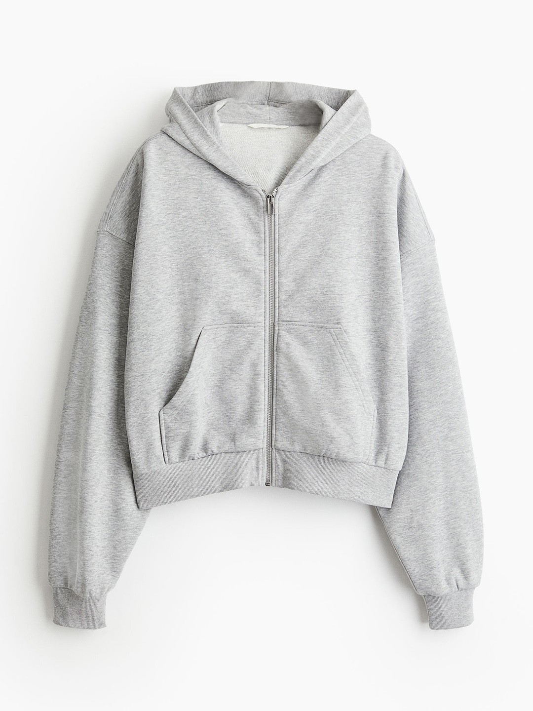 

H&M Women Oversized Zip-Through Hoodie, Grey