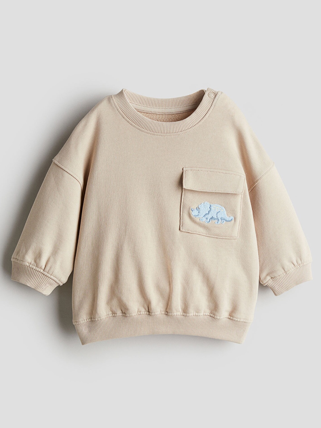 

H&M Boys Cotton Sweatshirt, Beige