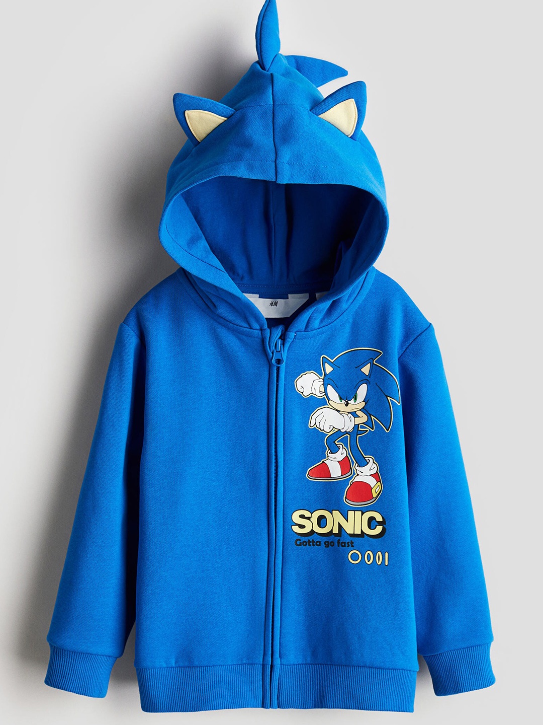 

H&M Boys Printed Zip-Through Hoodie, Blue