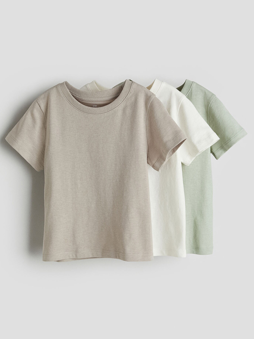 

H&M Boys Pure Cotton 3-Pack T-shirts, Beige