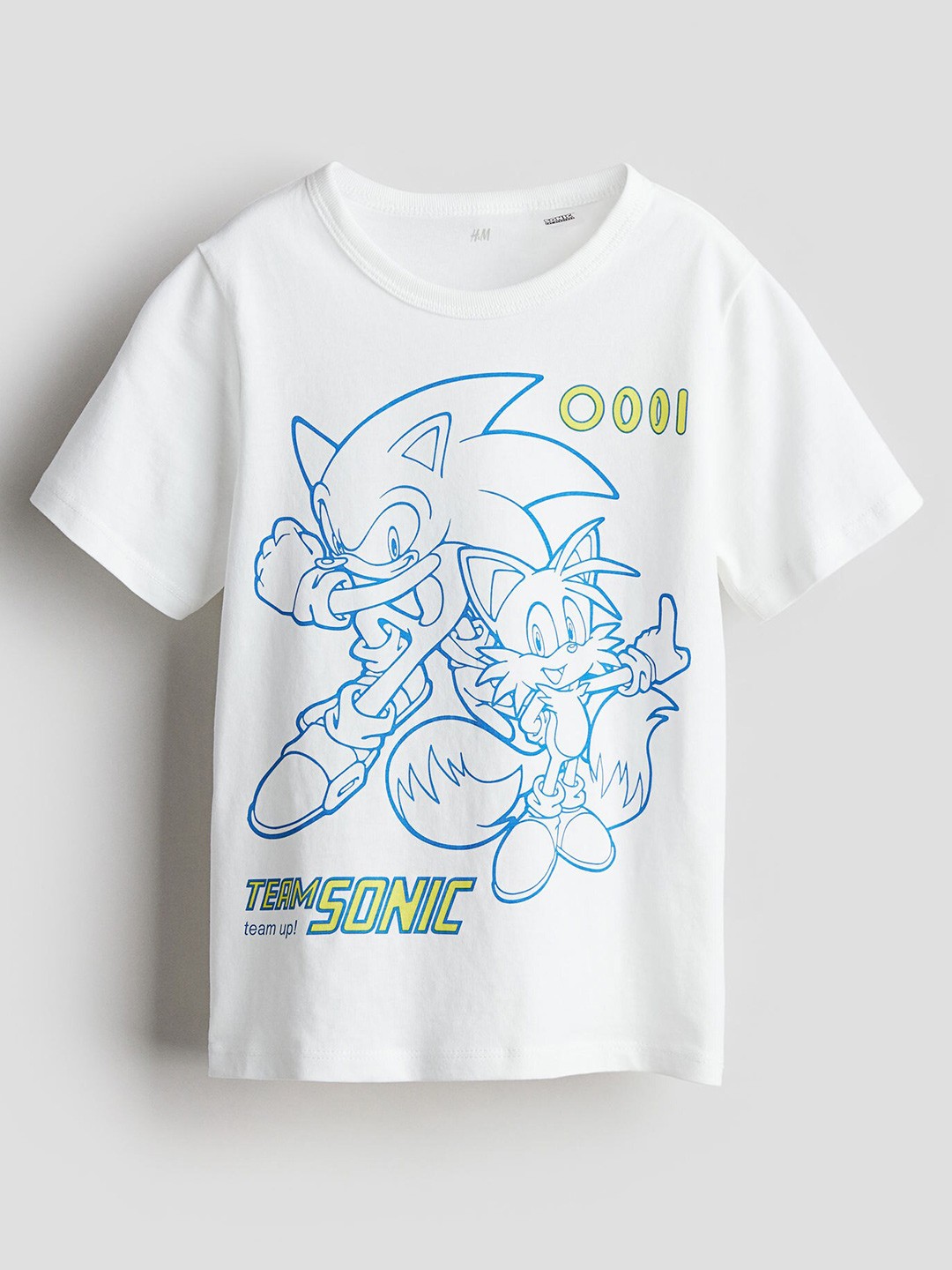 

H&M Boys Printed Cotton T-Shirt, White