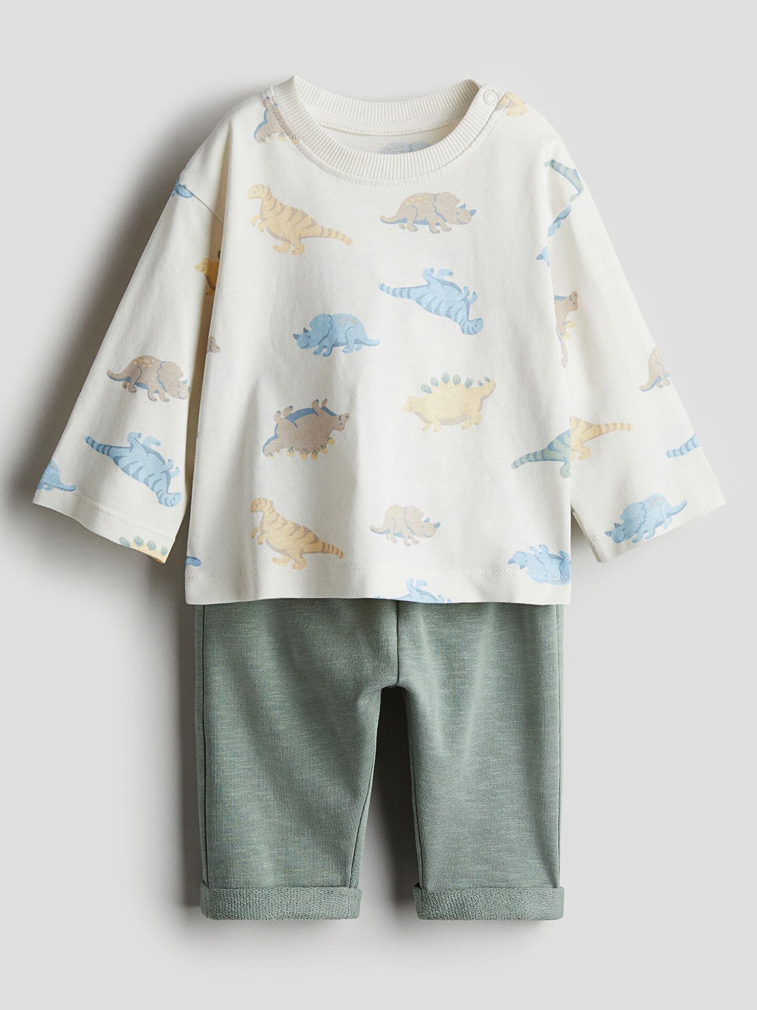 

H&M Boys 2-Piece Cotton Set, Off white