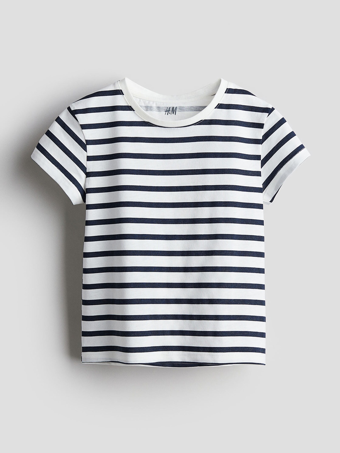 

H&M Girls Patterned Cotton Jersey T-Shirt, White