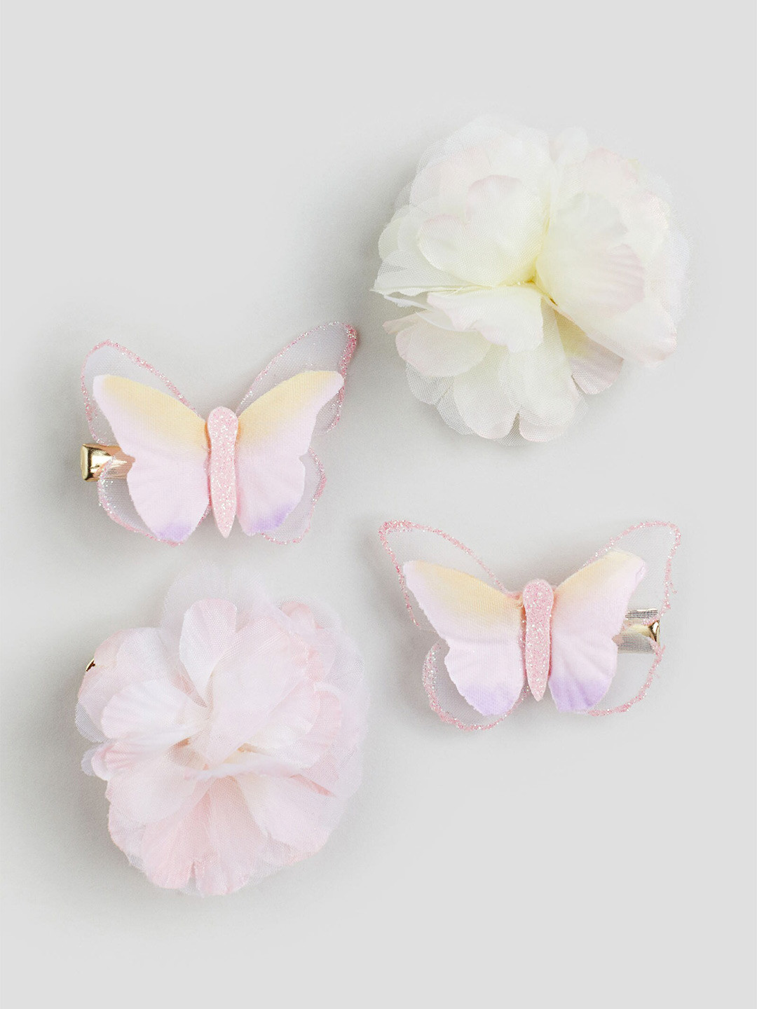 

H&M Girls 4-Pack Hair Clips, Pink
