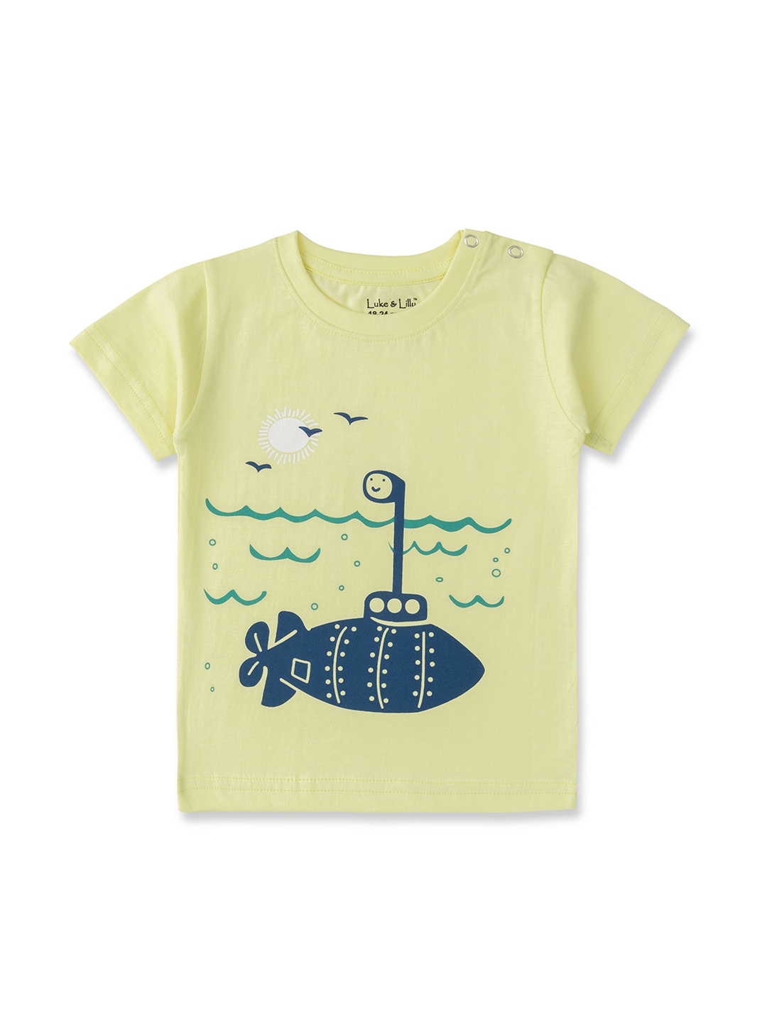 

Luke & Lilly Infant Boys Graphic Printed Pure Cotton T-Shirt, Yellow
