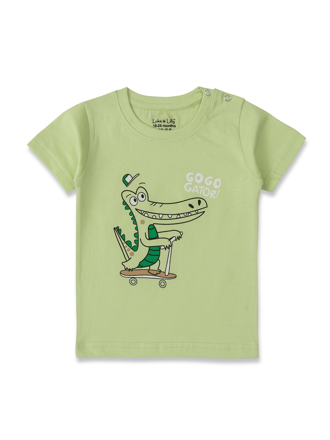 

Luke & Lilly Infant Boys Graphic Printed Pure Cotton T-Shirt, Olive