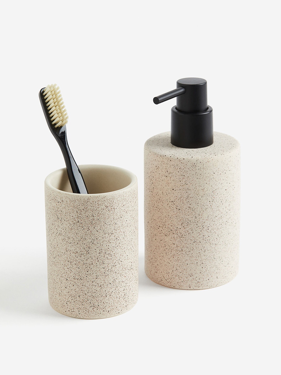 

H&M Beige Stoneware Soap Dispenser