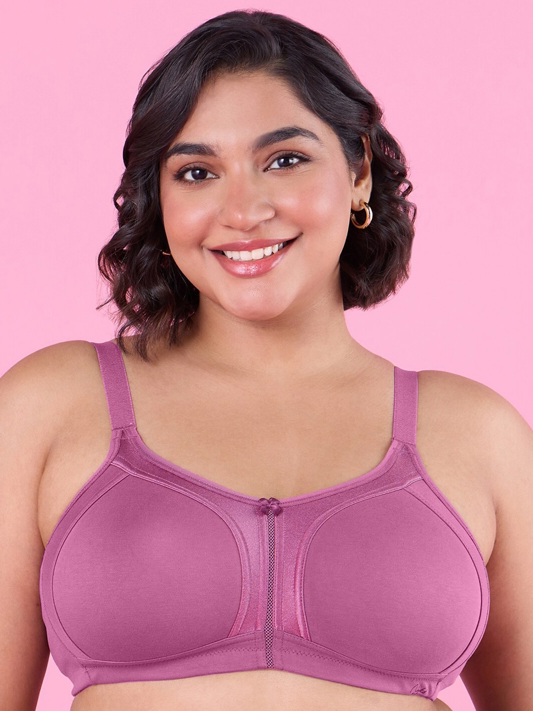 

Nykd Plus Size Full Coverage Everyday Bra With All Day Comfort, Mauve