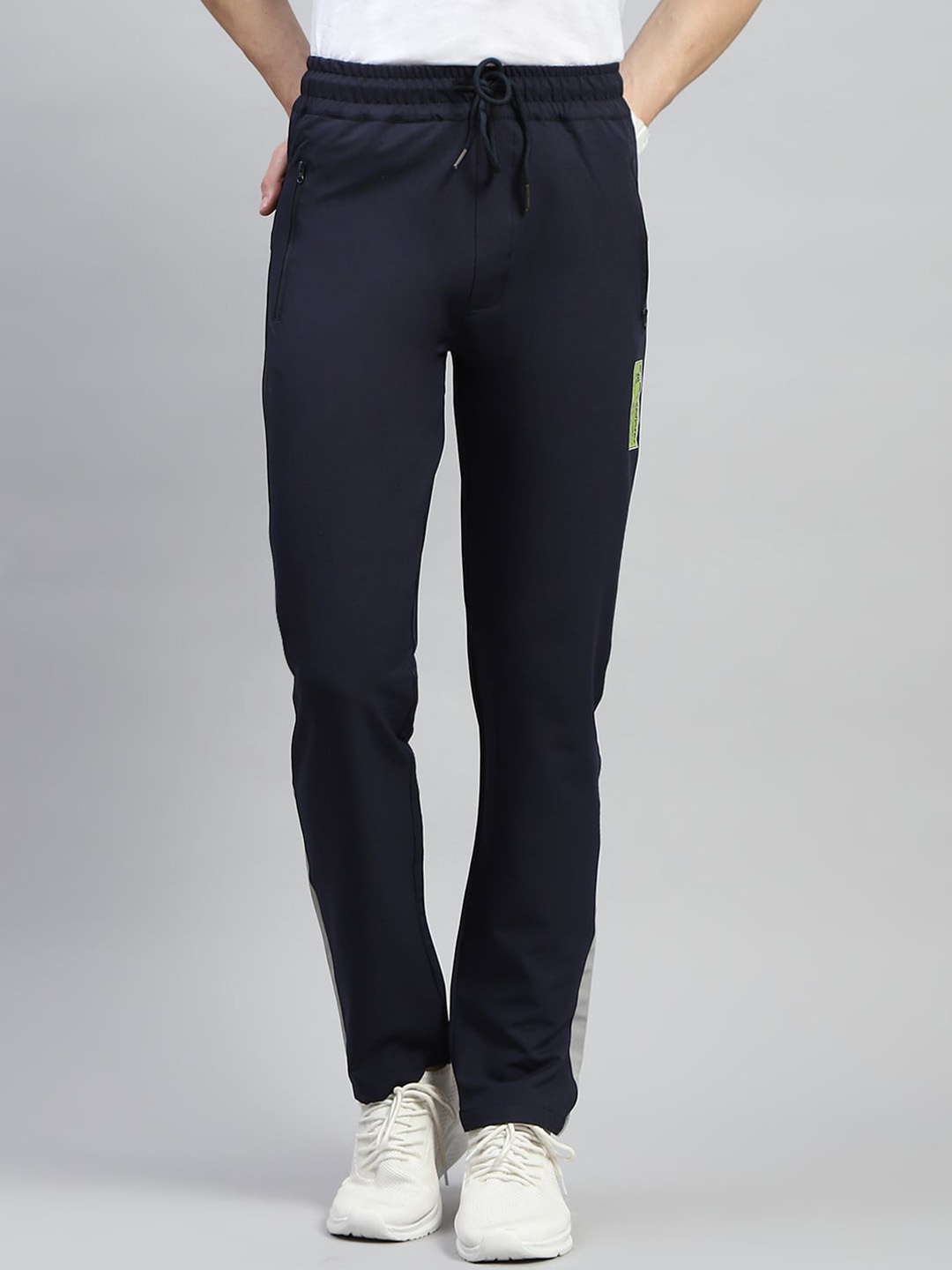 

Monte Carlo Men Summer Mid Rise Track Pants, Navy blue