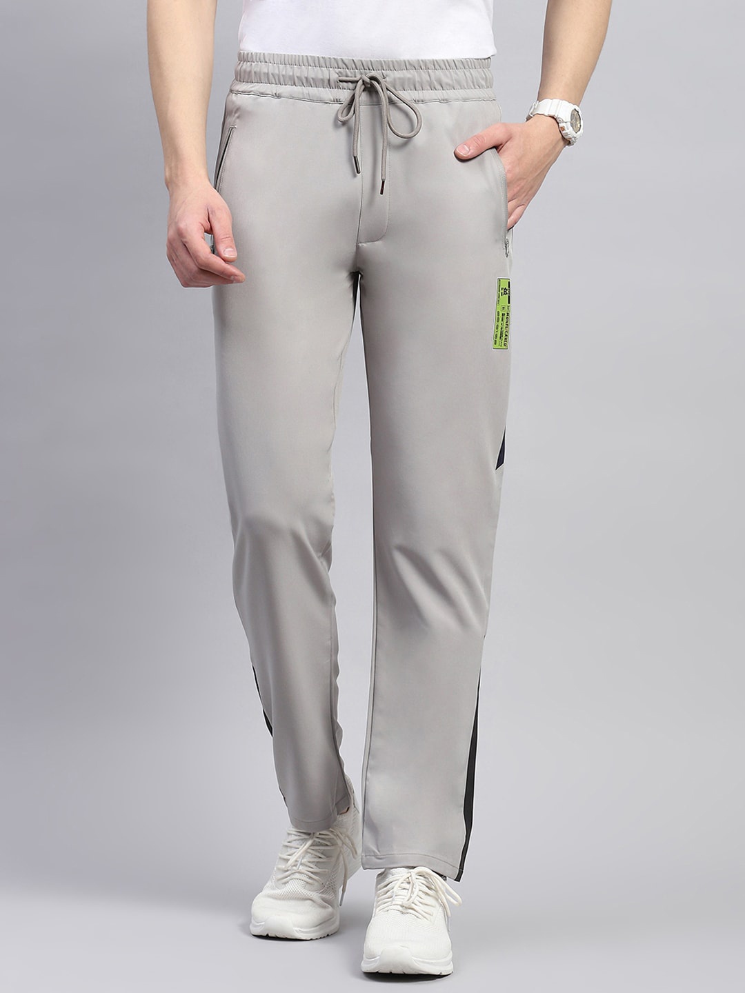 

Monte Carlo Men Summer Men Mid Rise Track Pants, Grey