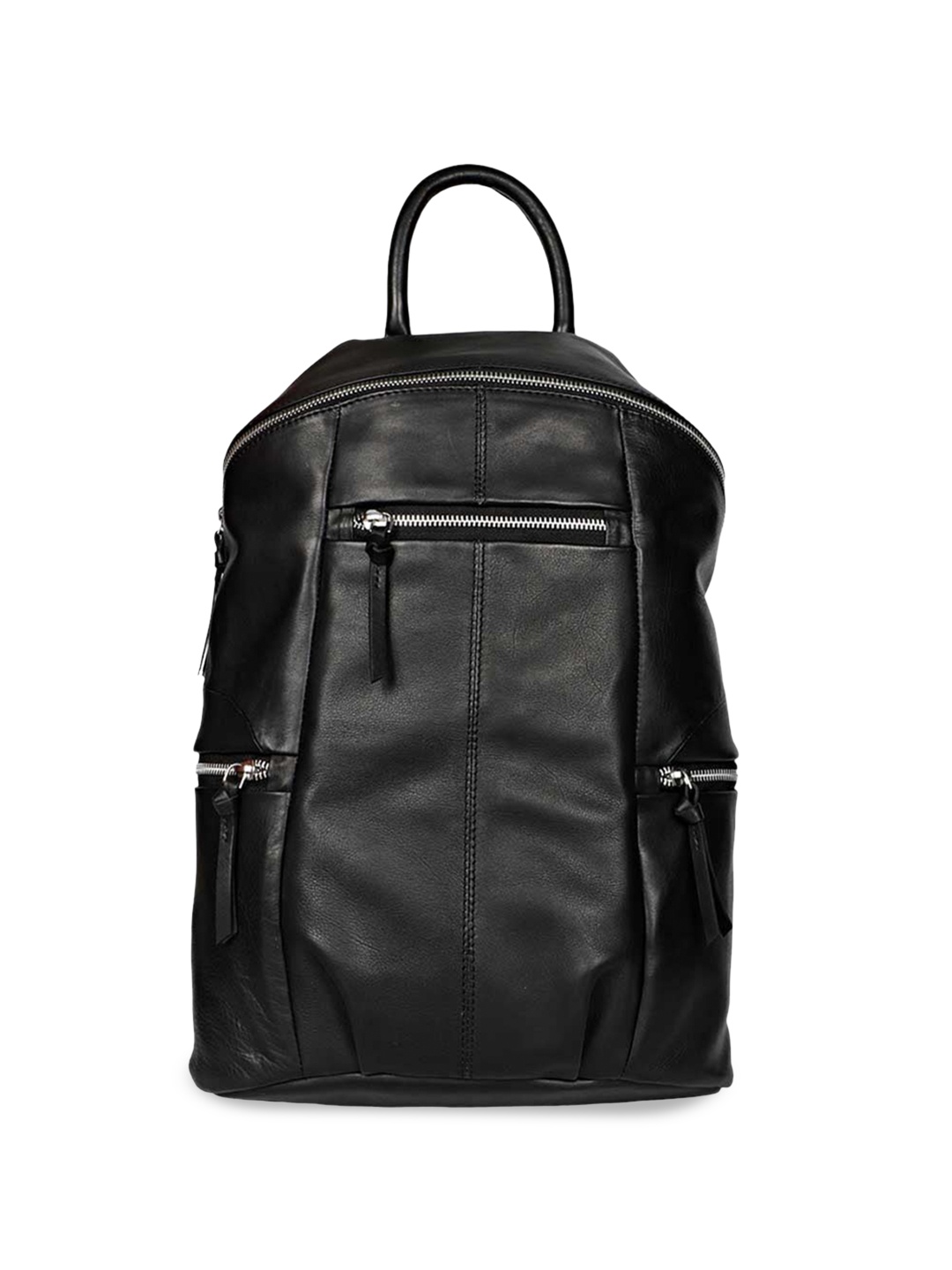 

Favore Leather Oversized Structured Bag Pack, Black