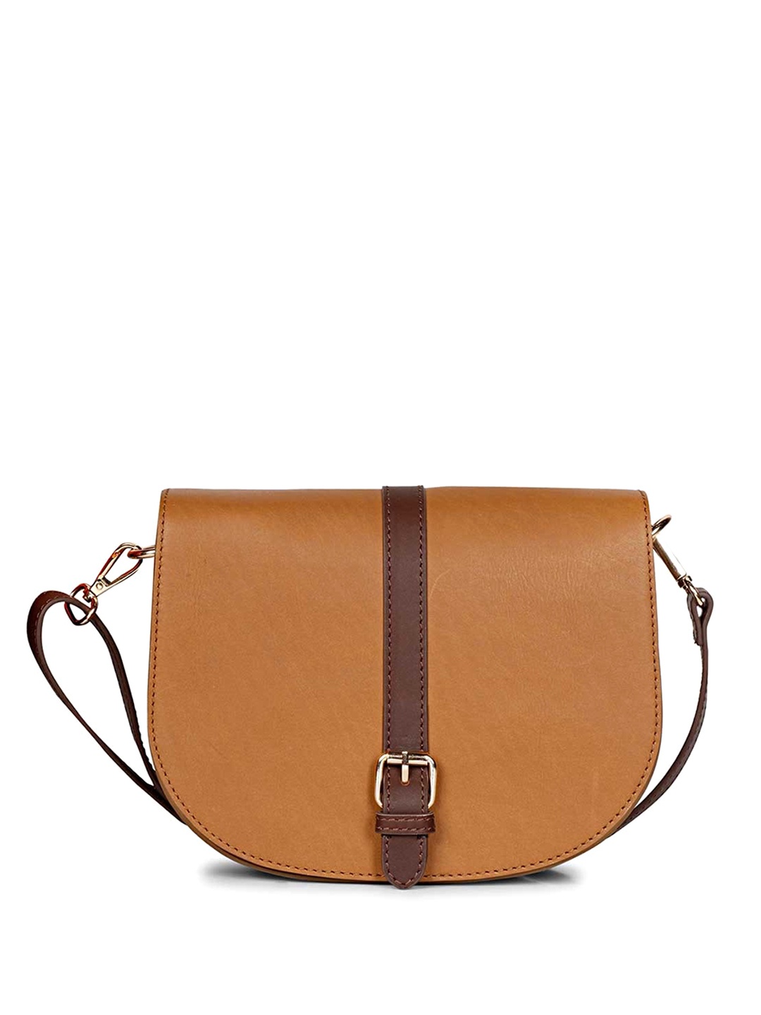 

Favore Leather Half Moon Sling Bag, Tan