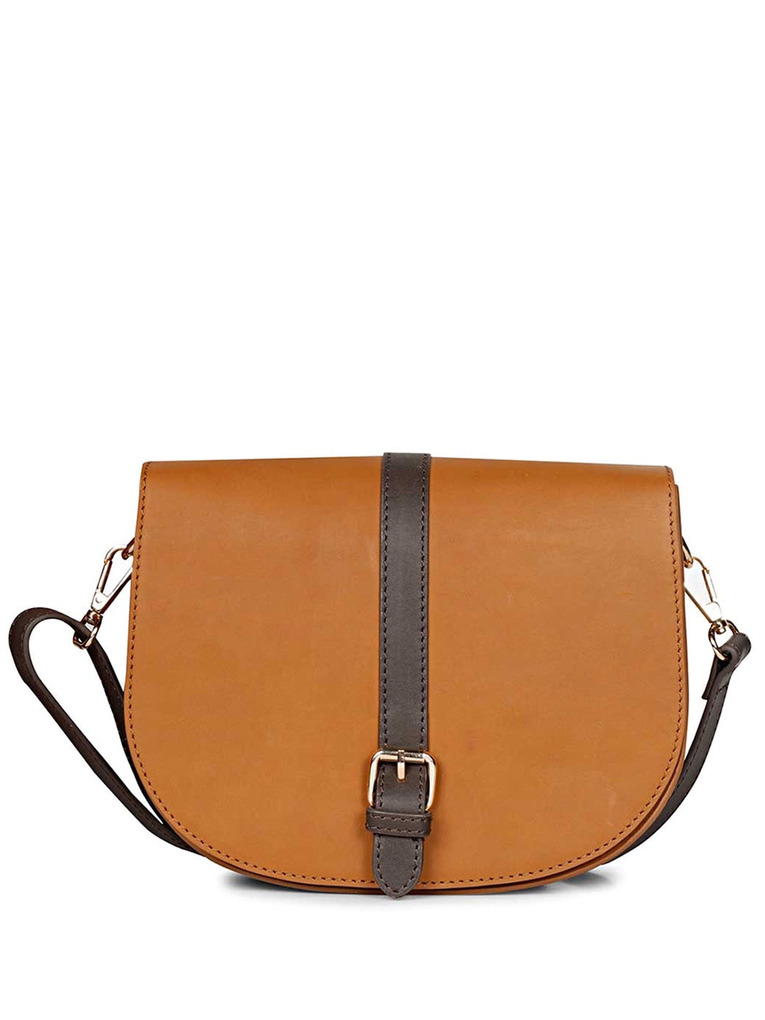 

Favore Leather Half Moon Sling Bag, Tan