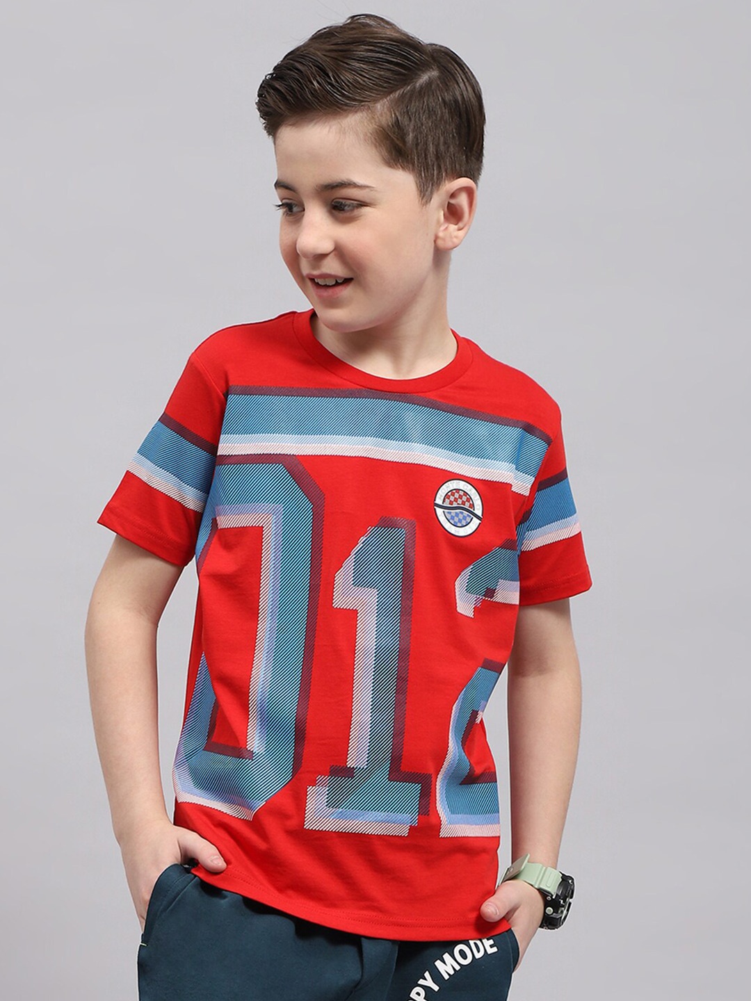 

Monte Carlo Boys Typography Printed T-shirt, Red