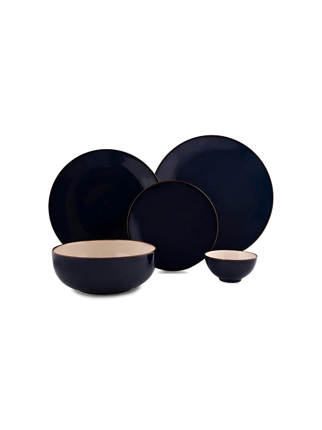 

Hitkari Navy blue 21 Pieces Porcelain Dinner Set