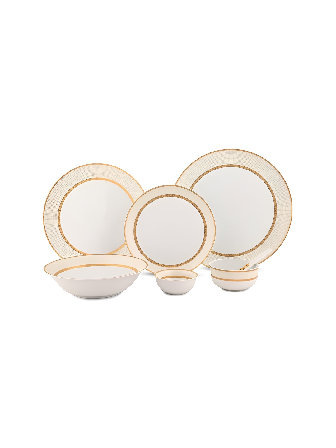 

Hitkari 33 Pcs Porcelain Dinner Set, White