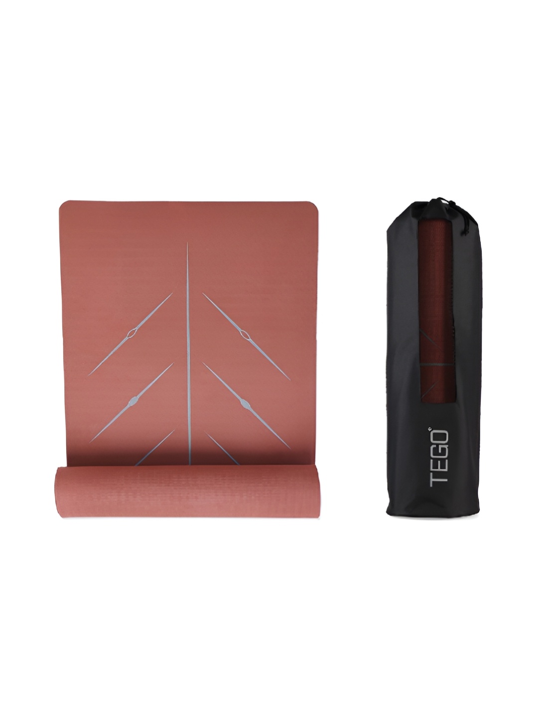 

TEGO Maroon Rectangular Anti-Skid Yoga Mat