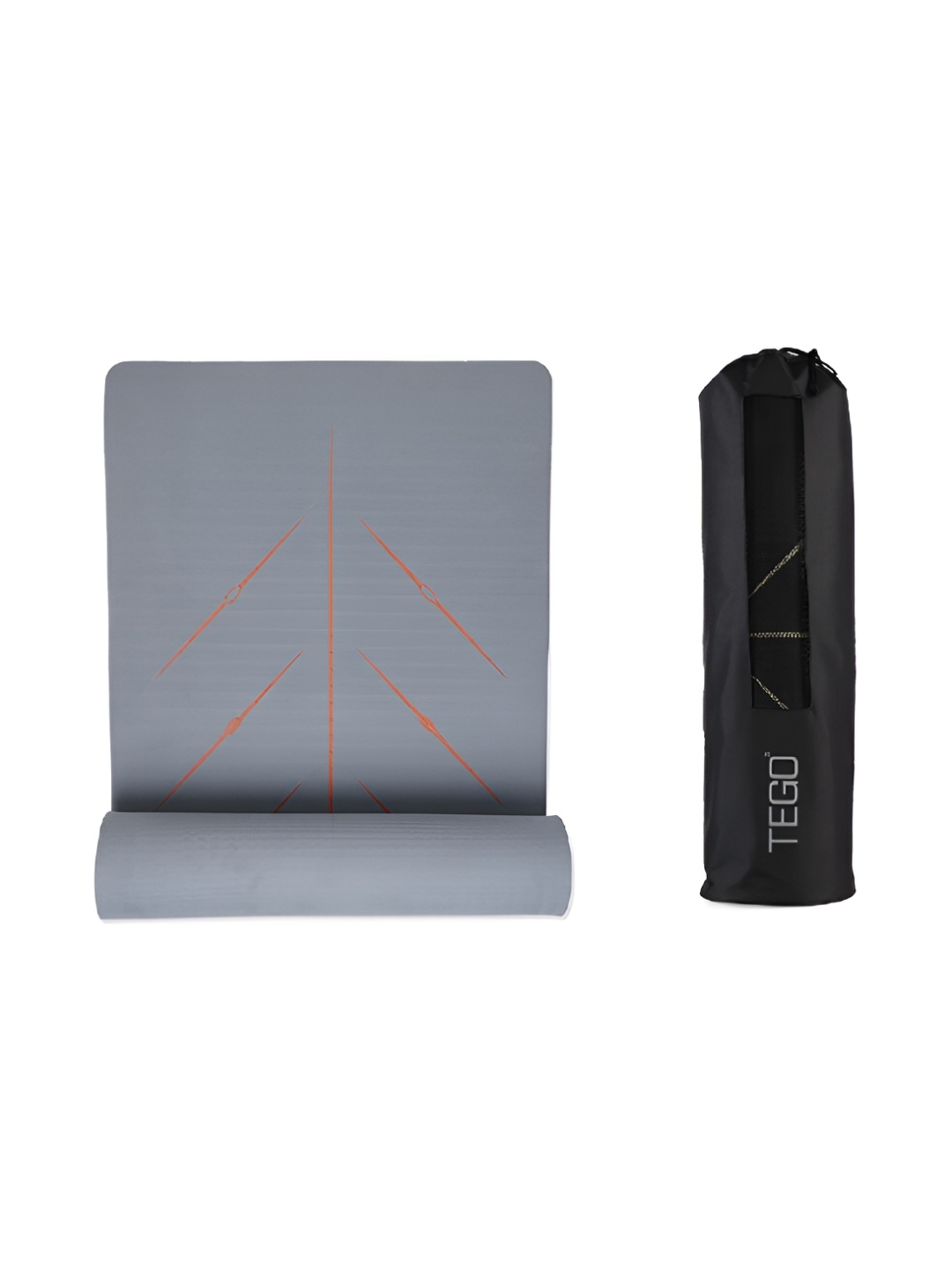 

TEGO Grey Rectangular Anti-Skid Yoga Mat