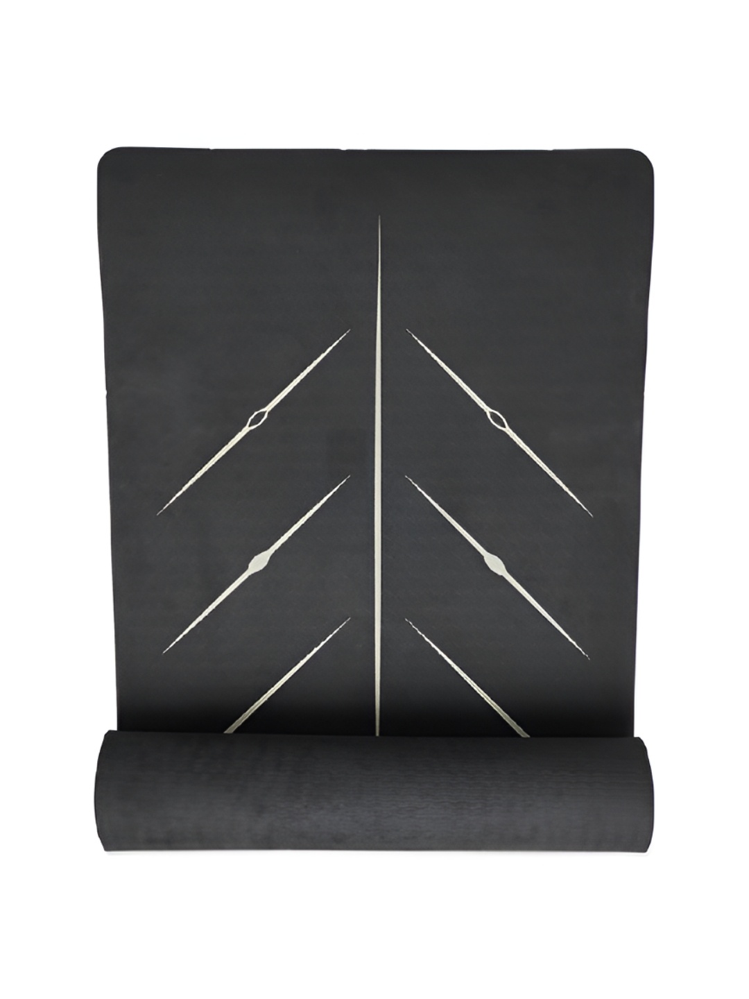 

TEGO Printed Rectangular Guide Align Yoga Mats, Black