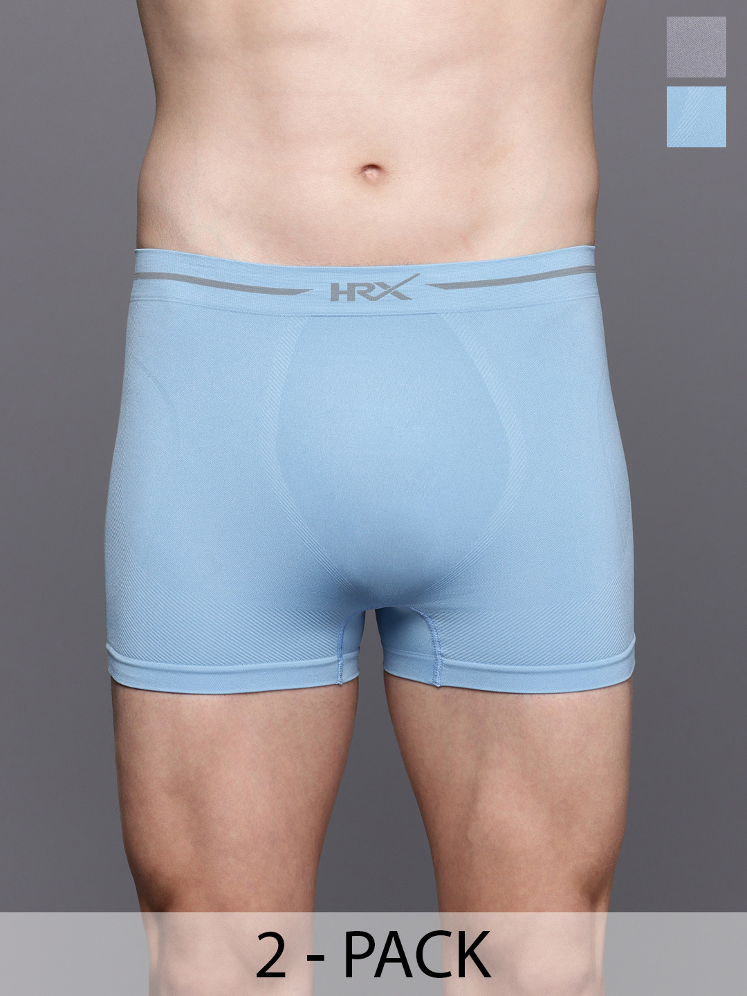 

HRX by Hrithik Roshan Men Pack of 2 Seamless Trunks HRX_SS24_M_TK_KY_6322_02-B, Multi