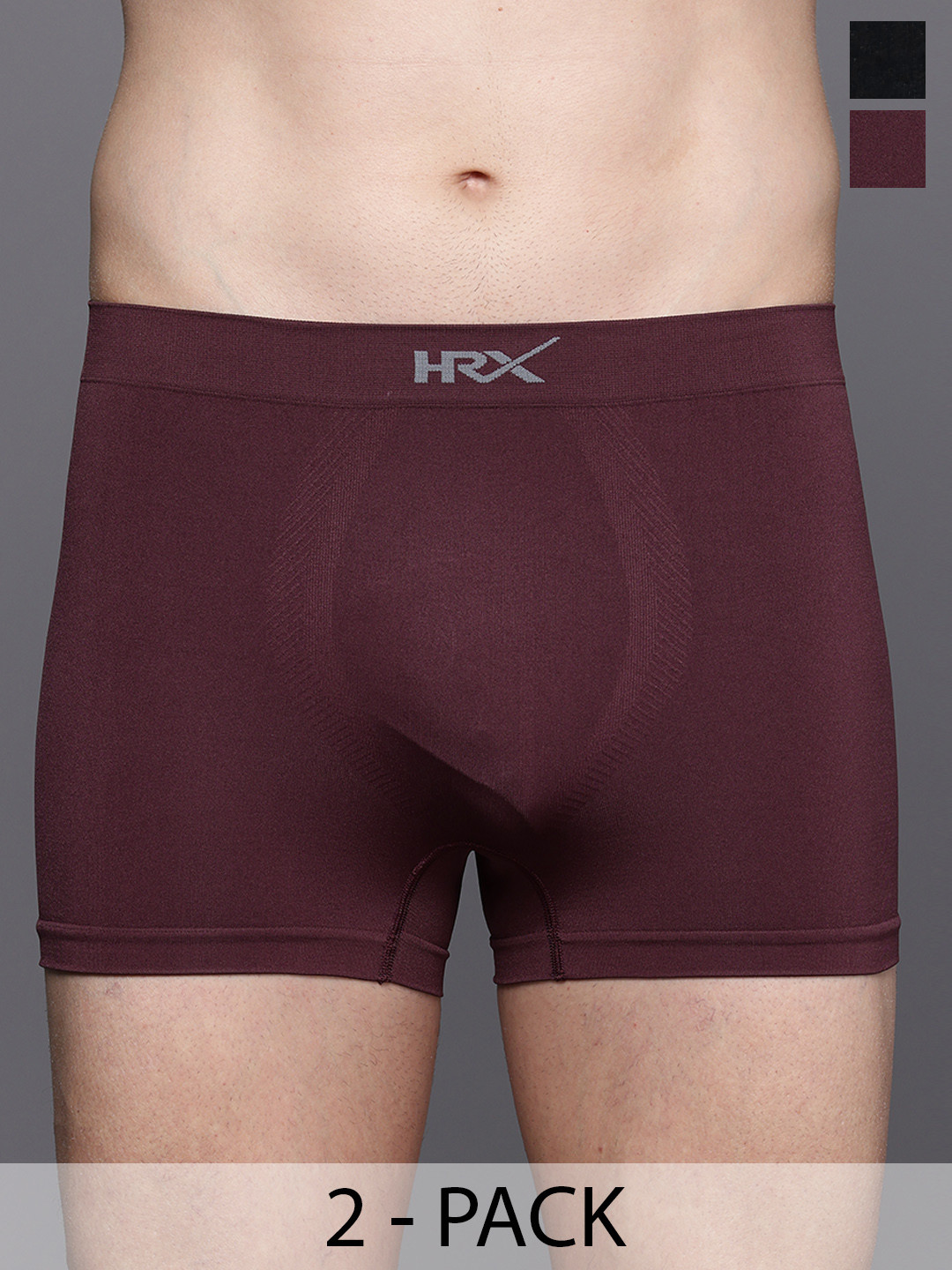 

HRX by Hrithik Roshan Men Pack of 2 Seamless Trunks HRX_SS24_M_TK_KY_6321_02-B, Multi