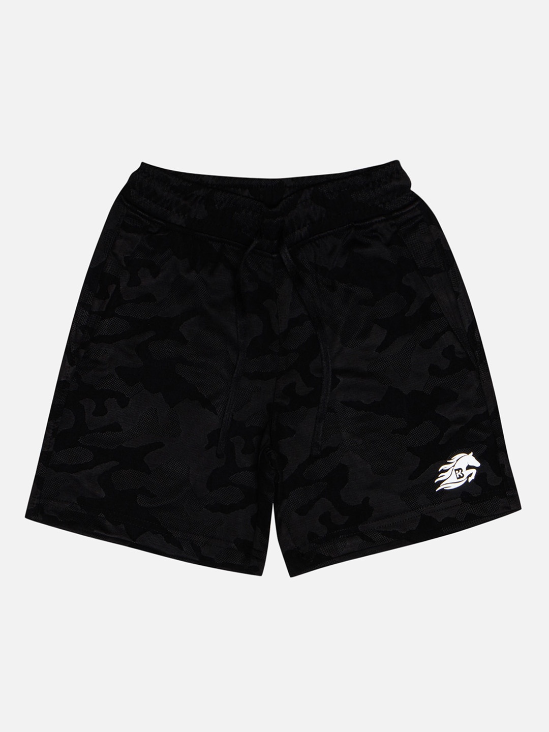 

Bodycare Kids Boys Printed Mid Rise Shorts, Black