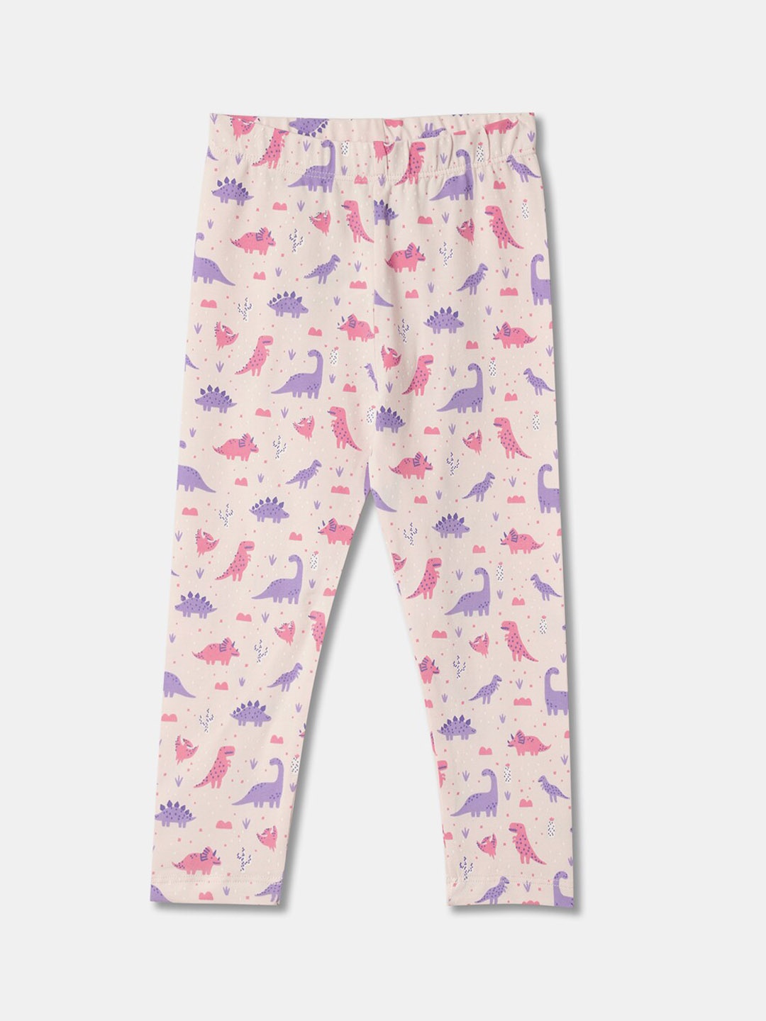 

R&B Infant Girls Printed Cotton Ankle-Length Leggings, Pink