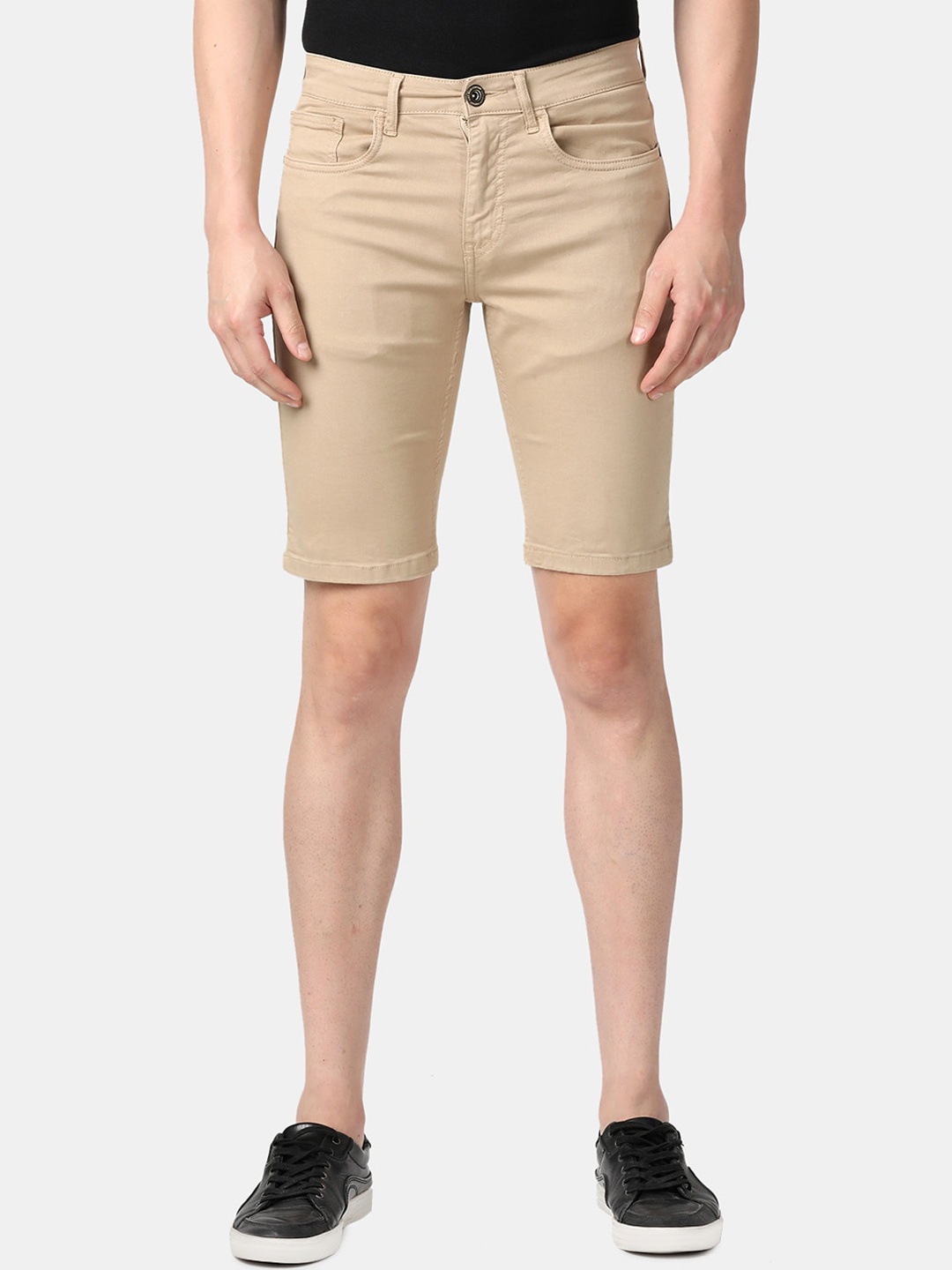 

Llak Jeans Men Slim Fit Denim Shorts, Khaki