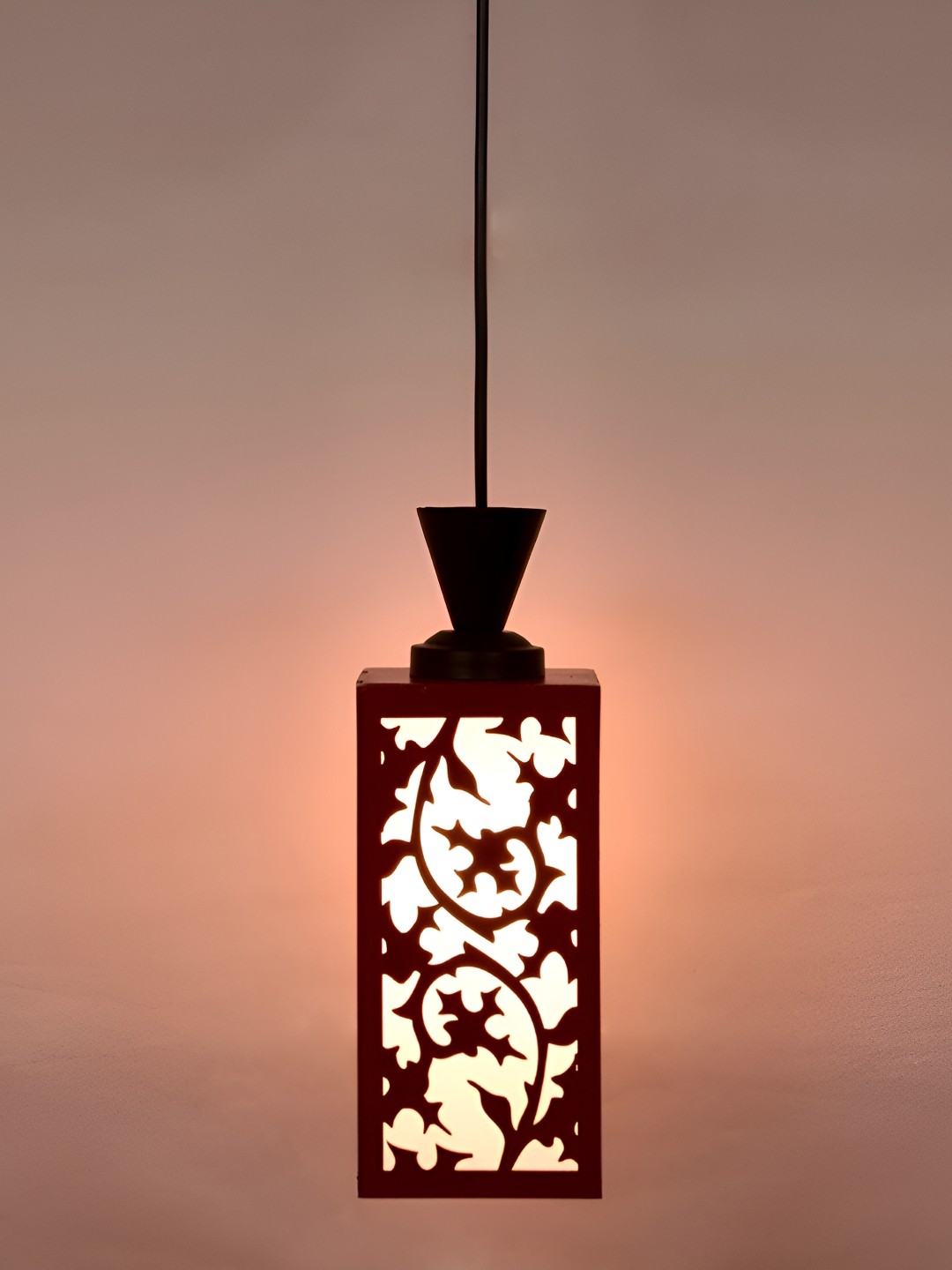 

Afast Red Textured Wooden Ceiling Lamp