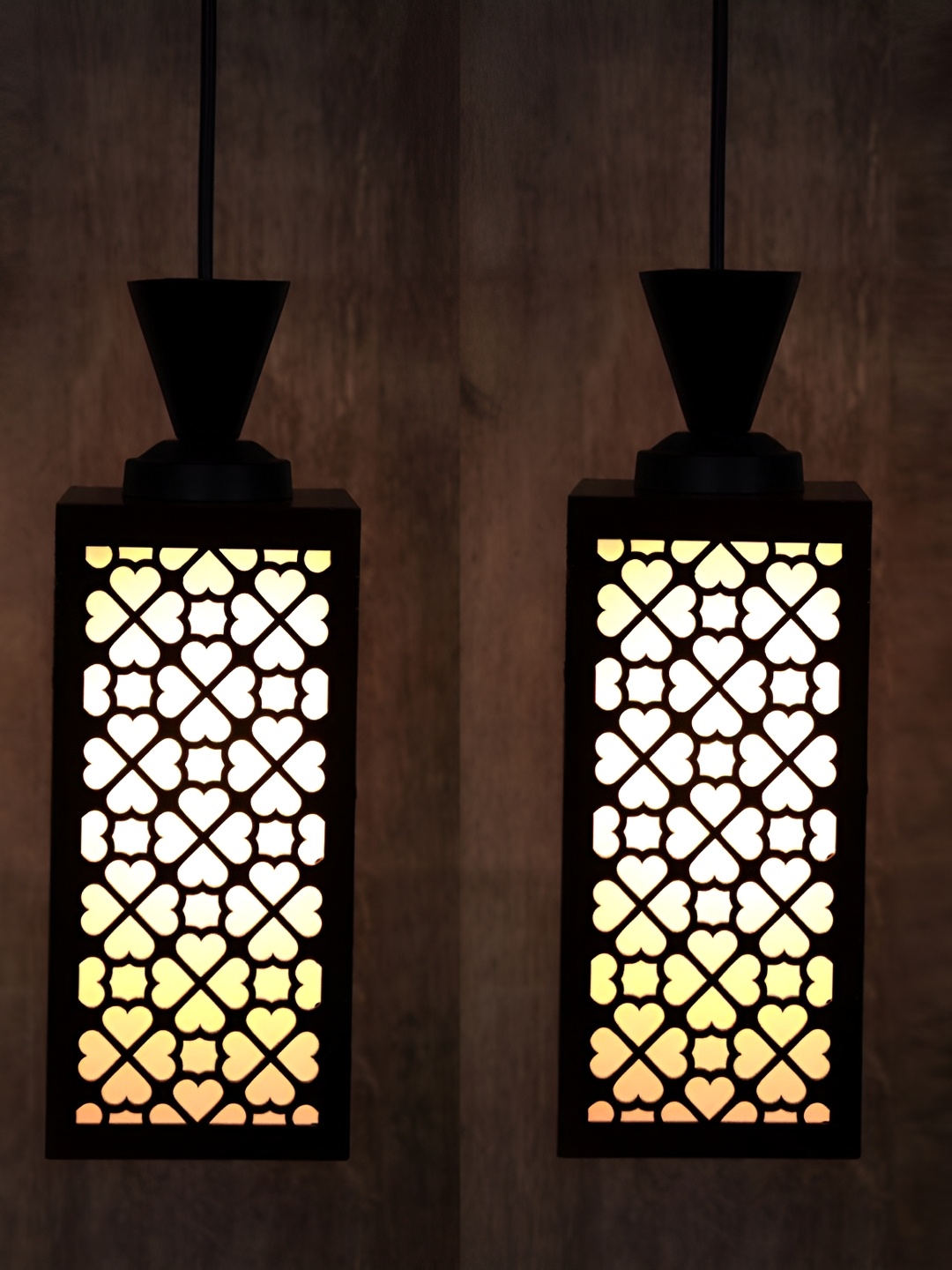 

Afast Brown 2 Pieces Textured Traditional Ceiling Lamp